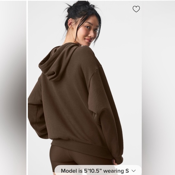 NWT ALO Accolade Hoodie Sweatshirt Espresso Size XS | $148 - Picture 3 of 15